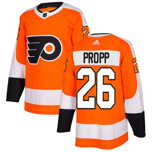 Adidas Flyers #26 Brian Propp Orange Home Authentic Stitched NHL Jersey - Click Image to Close